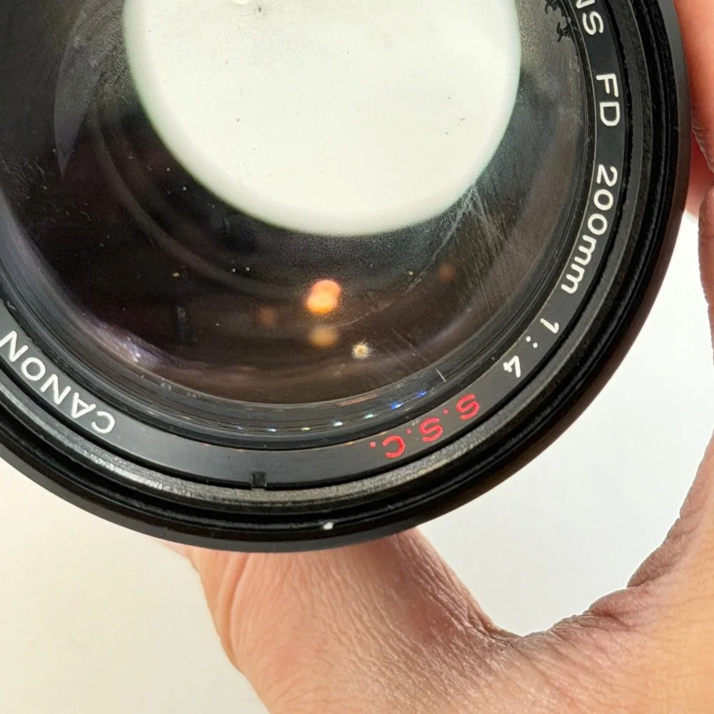 Canon FD 200mm f4 S.S.C. Telephoto Prime Lens Breech Lock Japan AS-IS Fungus